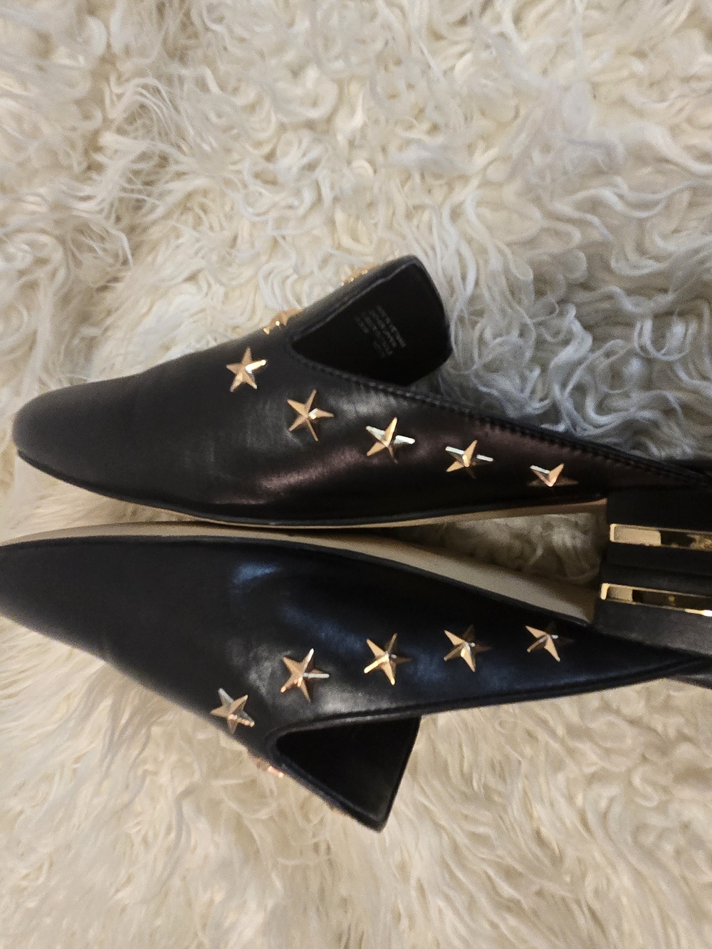 Michael Kors Black Slip-On Star-Embellished Mules